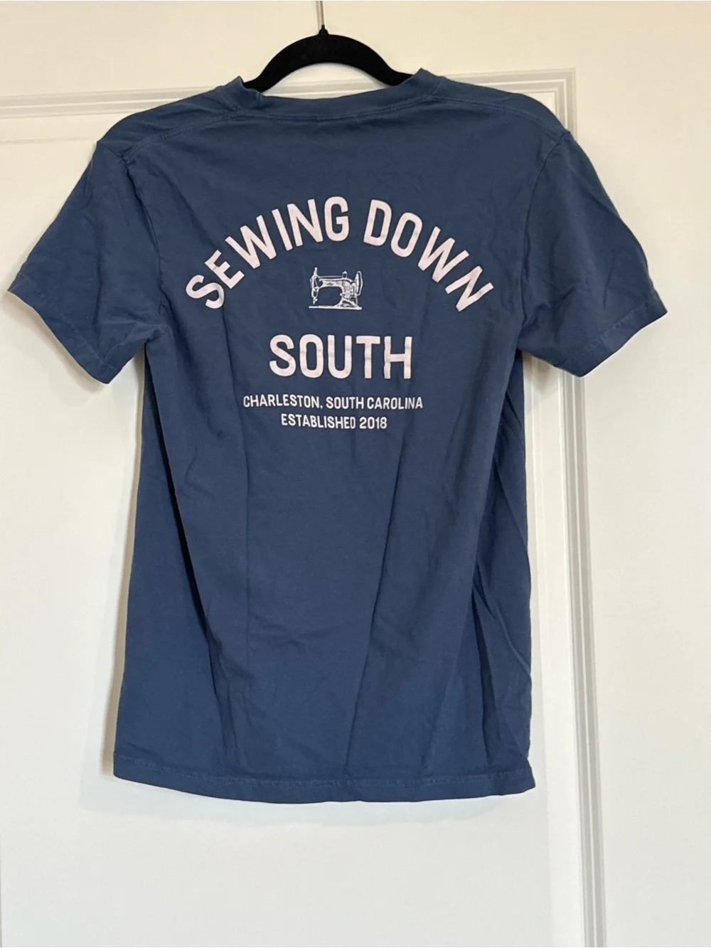 Sewing Down South Blue Pocket Graphic Tee
